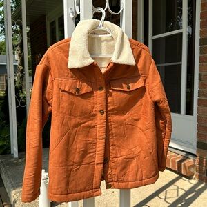 teddy lined button jacket